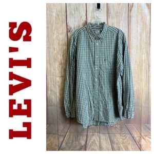 ➡️Levi’s Dry Goods Long Sleeve Shirt Size Large Vintage Made in Hong Kong